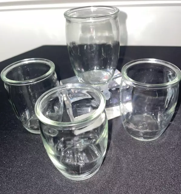 Set of 4 Small 6 oz Clear Drinking Glasses Juice Whiskey Scotch Tumbler Dessert