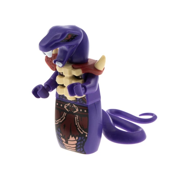 1x Lego Figurine ninjago Chop ' Rai Serpents Tête Court Violet Avec Armure