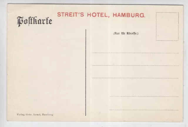 AK Hamburg, Streit´s Hotel, Vestibule, um 1910 2