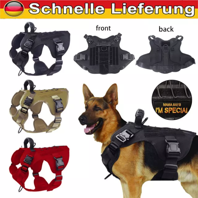 Hunde Geschirr Taktisches Hundegeschirr Haustierhalsband für Großer Hund M/L/XL.