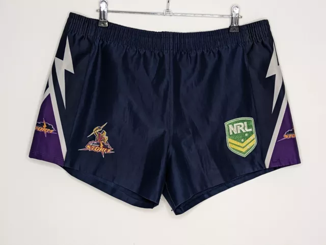 Vintage Melbourne Storm NRL Rugby League Football Shorts ISC Size Men's