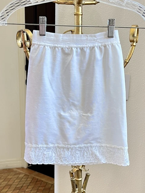 Vntg Flexees Attached Panties Slip Lace Trim Stretch Girdle Union Made