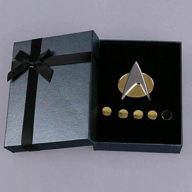 ST Badge The Next Generation Communicator Pins and Rank Pips TNG Brooch Set Of 6