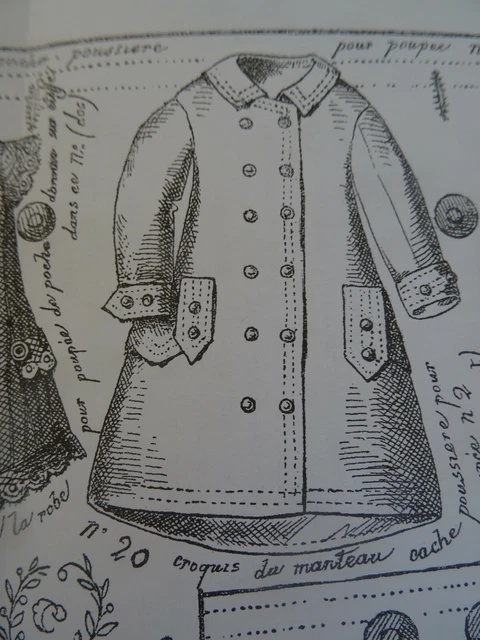 Patron Ancien Pour Robe Et Veste De Poupée 45 Cm - Reproduction D'août 1878, France