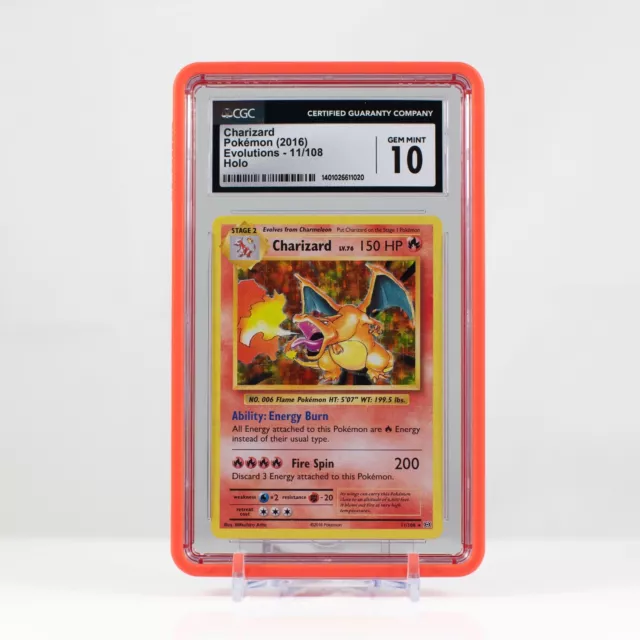 Pokémon Charizard Holo #11/108 XY Evolutions - CGC 10 Gem Mint - PSA BGS Low Pop