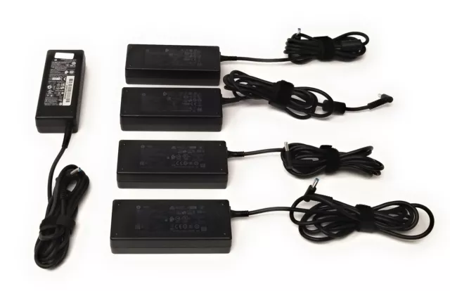 Lot of 5 Genuine HP 90W Pavilion Envy Laptop Chargers Blue Tip AC Power Adapter