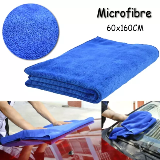Grande serviette absorbante en microfibre pour détail de voiture sans peluche e