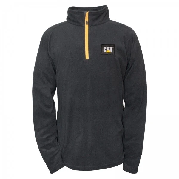 Caterpillar CONCORD FLEECE PULLOVER Mens Cat Logo Patch Polyester Jumper Black