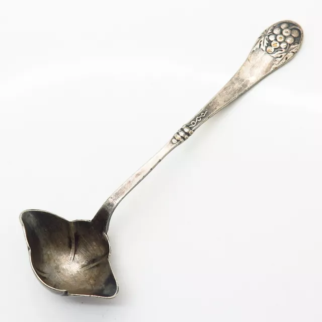 830S Silver Antique Denmark Grape & Leaf Design Sauce Ladle 3