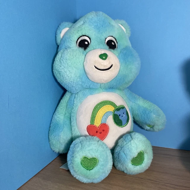 OFFICIAL CARE BEARS Love The Earth Soft Toy Plush Blue