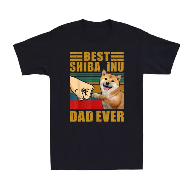 Best Shiba Inu Dad Ever Funny Shiba Inu Dog Lovers Gift Vintage Men's T-Shirt