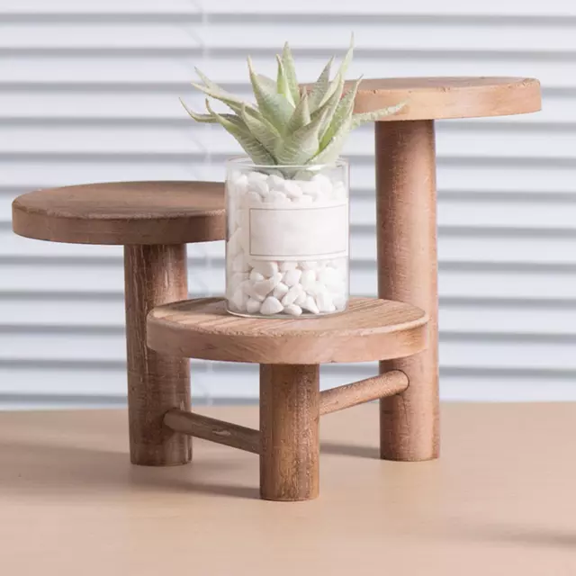 Wooden Flower Pot Stand 3 Floors Flower Shelf for Home Decor Indoor Outdoor