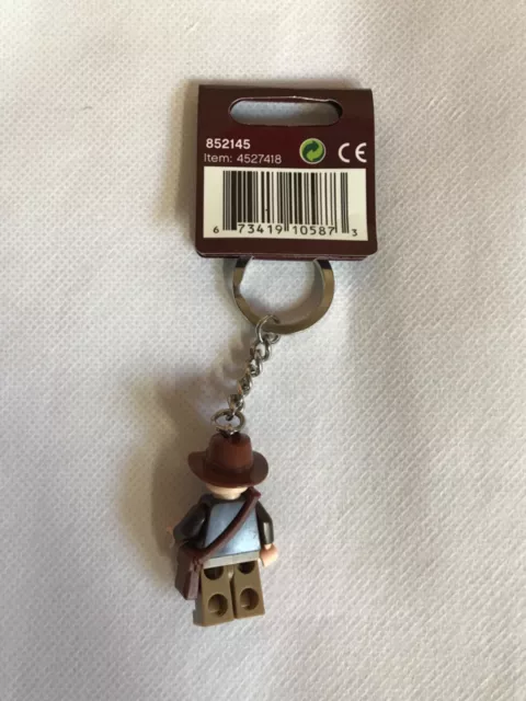 Lego Indiana Jones Keychain/Keyring - Indiana Jones 852145 (Retired) Brown Tag 2