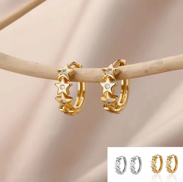 Orecchini A Cerchio A Forma Di Stella Marina In Argento Sterling, Orecchini A Cerchio A Forma - Foto 9