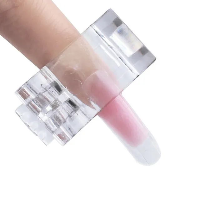 10x Klammern für Nagelverlängerung Glasfaser Nagelreparatur Clips Nail Art Topd