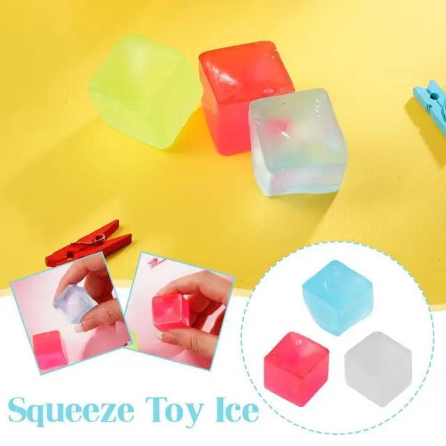 "Mini bola de estrés con bloque de hielo juguete antiestrés cubo de simulación de compresión juguete de juguete"""