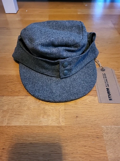 WH Feldmütze M43 Mannschaft Wolle feldgrau Größe 56 Repro