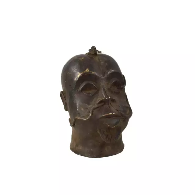 Benin Bronze Portrait Figure Nigeria