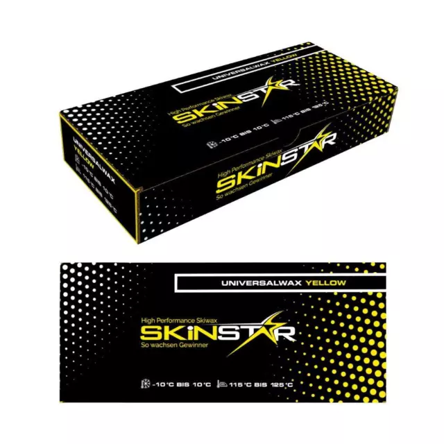 SKINSTAR Universal Wachs YELLOW EDITION Skiwax Langlauf All IN ONE Wax 250g