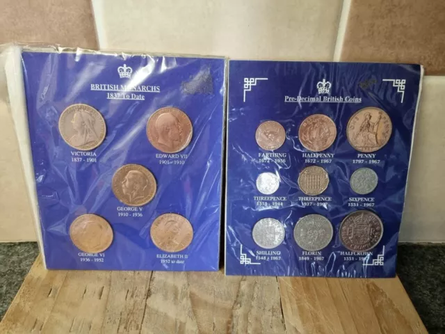 British Coin Collection - Pre-Decimal Coins Of The Uk & Monarch Pennies