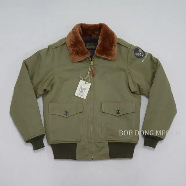 Bob Dong Repro Typ B-10 Bomberjacke Vintage Herren US Air Force Flug Unifrom