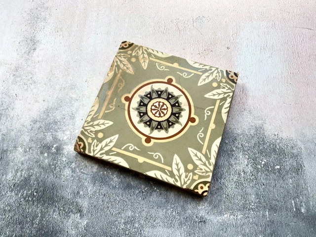 Antique Craven Dunnill Tile Jackfield Ironbridge Salop