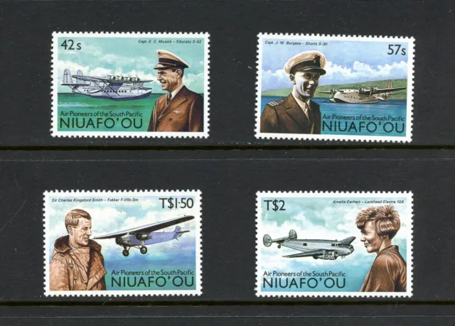 R2880 Tonga / Niuafo'Ou 1987 Aviation Aviateurs Avions 4v. MNH