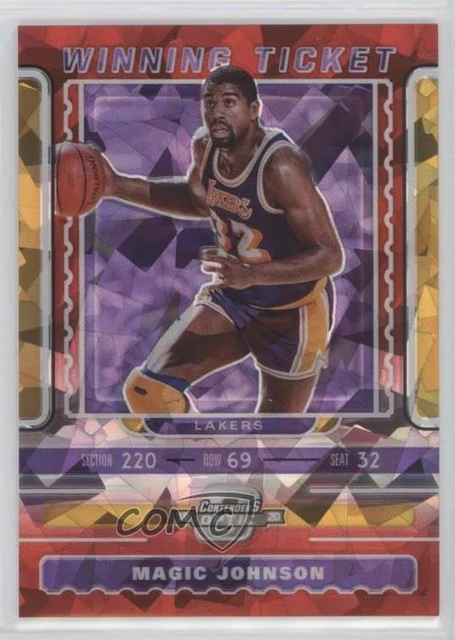 2019-20 Contenders Optic Winning Tickets Red Cracked Ice Prizm Magic Johnson HOF