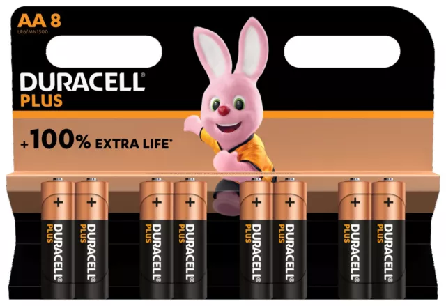 80 x Duracell - AA Mignon Plus LR6 Batterien +100% LANGLEBIGER* MN1500 10 x 8ter