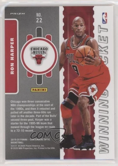 2019-20 Panini Contenders Optic Winning Tickets Red Cracked Ice Prizm Ron Harper 2