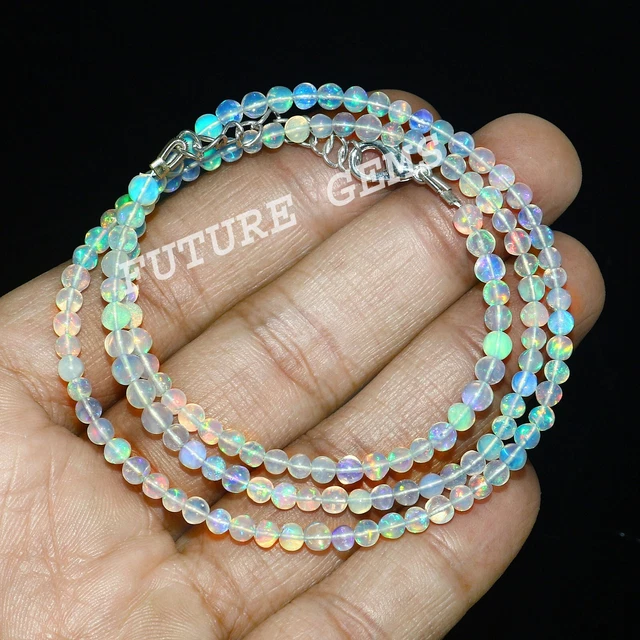 Opal Beads Fire Opal Rainbow Opal Gemstone Beads Opal Necklace NP-4299