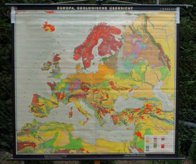 School Wall Map Beautiful Old Europakarte Geology Map 205x187 Vintage