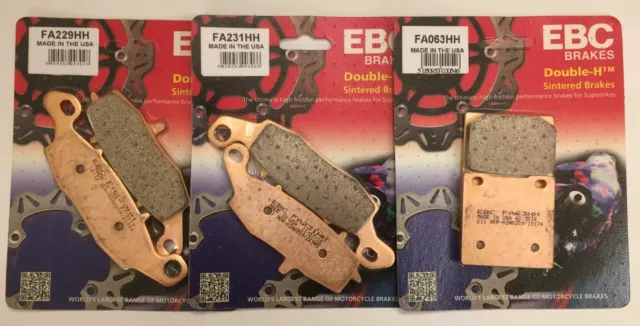 EBC Sintered FRONT and REAR Brake Pads Fits SUZUKI SV650 / SV650S (1999 to 2002)