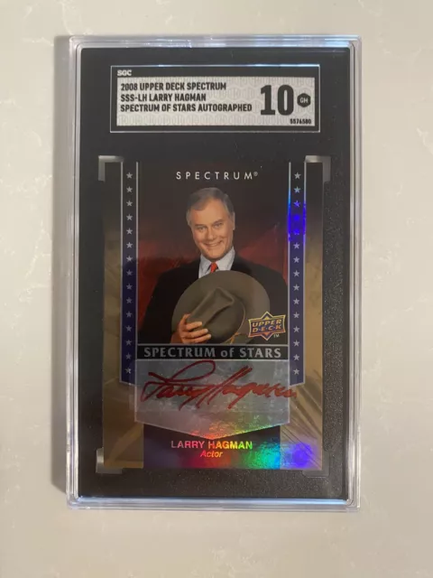 2008 Upper Deck Spectrum Of Stars Larry Hagman. Gem Mint 10. Autographed. Dallas