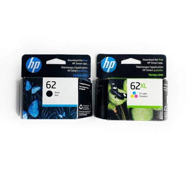 HP 62XL Ink Cartridge Combo Pack Black & Tri-Color - Genuine Brand New Sealed