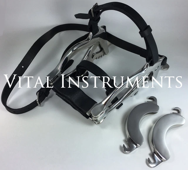 EQUINE DENTAL SPECULUM Horse Mouth Gag Stainless Steel Leather