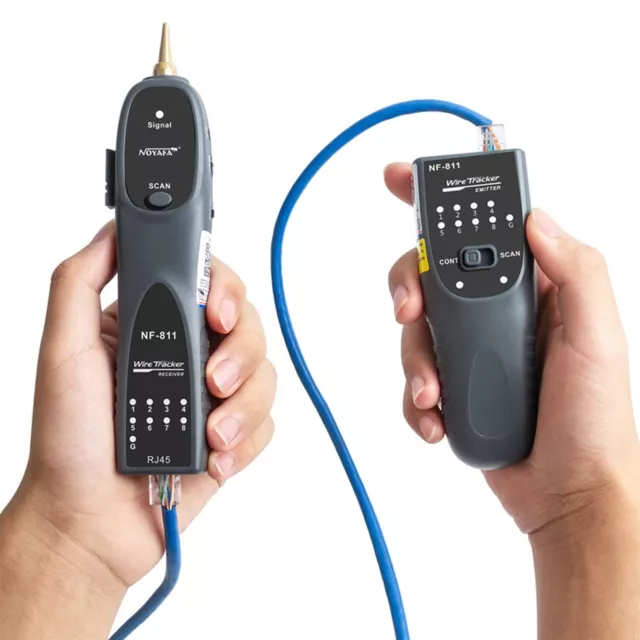 Network Cable Tester, Multifunction Wire Tracker with Earphone, Ethernet LAN