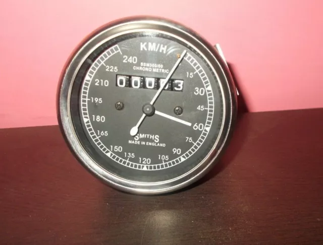 Smiths Speedometer 0-240 Kph 80Mm Dia Diameter Replica