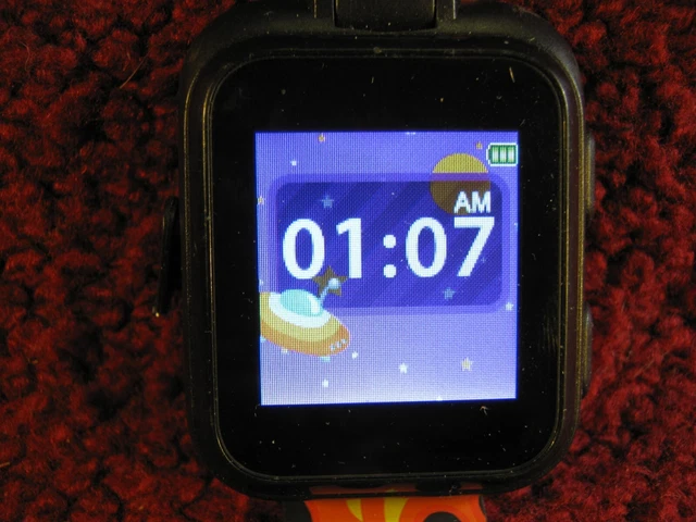 iTech Jr. Kids Smartwatch for Boys, Black - Rubber Strap with Flames