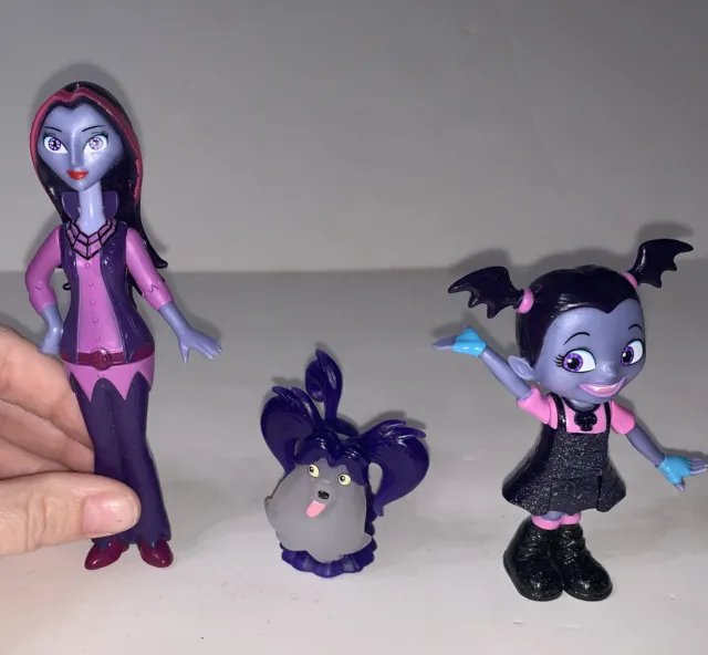 Disney Jr Vampirina Figures Lot Of 3 Oxana Vampirina Ghoul Glow Wolfie