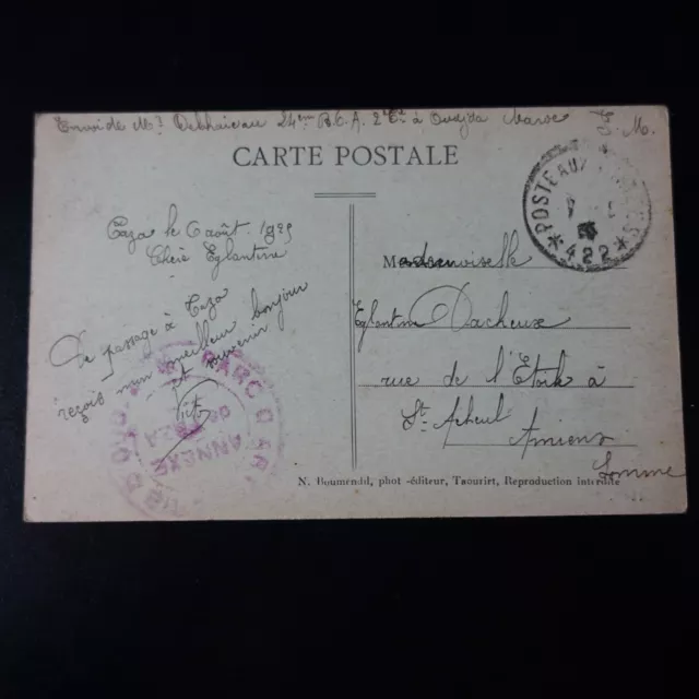 1925 - PARC D'ARTILLERIE D'OUDJA sur CPA de TAZA PORTE d'ENTREE des SOUKS 1914