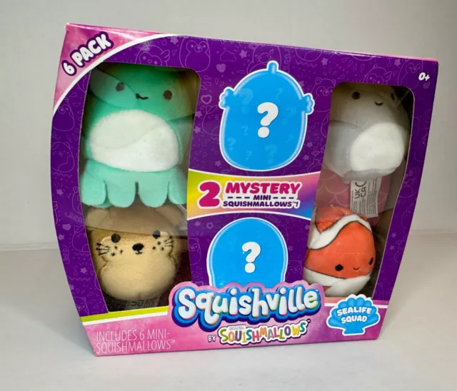 New & Sealed - Squishmallows Squishville - Sealife Squad