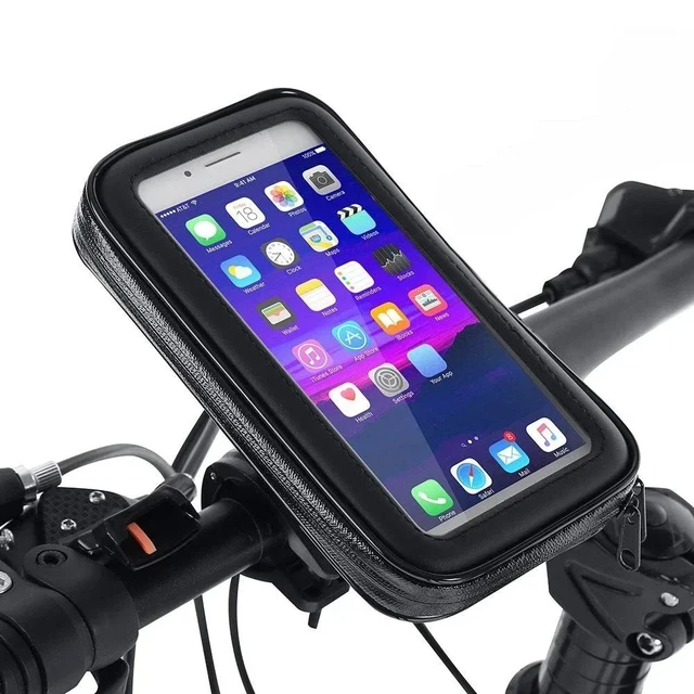 Porta Cellulare Universale In Alluminio Per Bici, Moto E Monopattino - Fissaggio A Clip