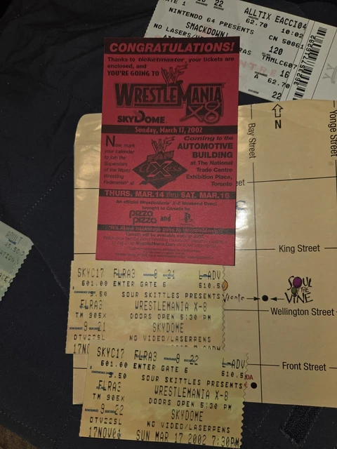 WRESTLEMANIA X8 18 ticket stub Hulk Hogan The Rock (main event