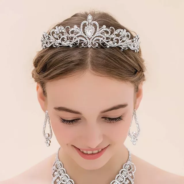 Bridal Rhinestone Crystal Princess Tiara Crown Wedding Prom Hair Accessory AU/ 3