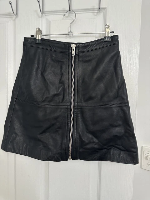 Black leather skirt kookai hotsell