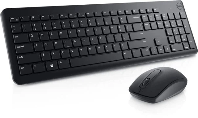 Dell USB Wireless Keyboard and Mouse Set- KM3322W, Anti-Fade & Spill-Resistant