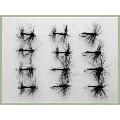 MIDGE Trout Dry Flies 3 Pack MICRO Hackled 5 Variations Fly Fishing Size  18,20