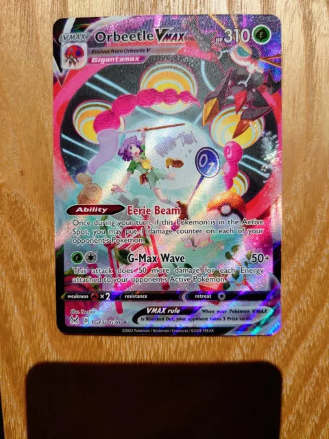 Pokemon TCG Card Orbeetle VMAX TG13/TG30 Lost Origin Full Art Trainer Gallery