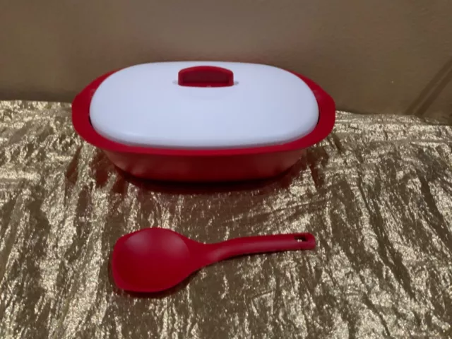 NEW tupperware legacy soup bowl set of 4 popsicle red FReeShip